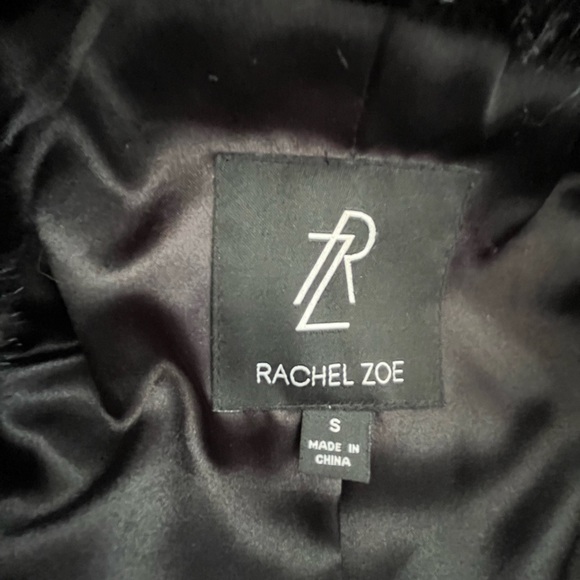 Rachel Zoe Faux Fur Coat, Size Small, Fully Lined, Full Length, Black - Picture 3 of 4